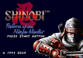 Shinobi III Title Screen